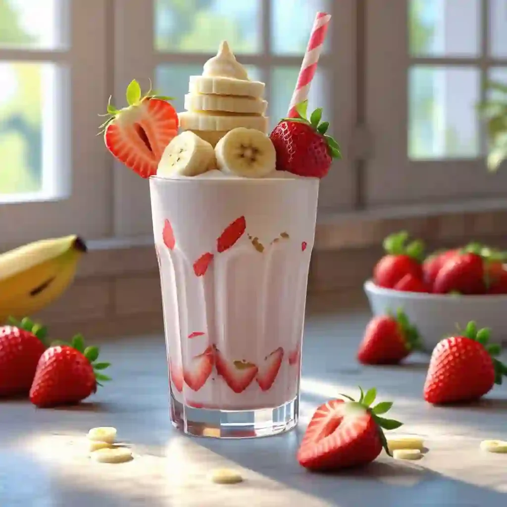 How do you make banana shake with strawberries